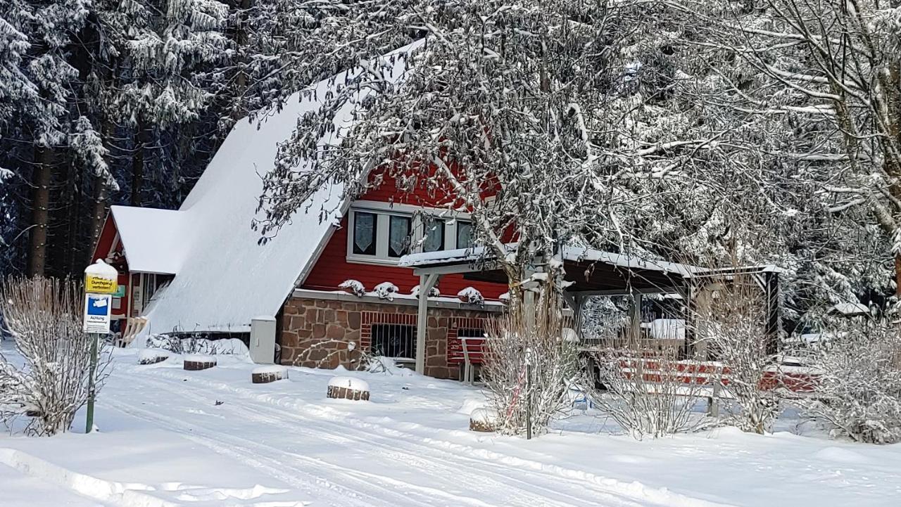 Wanderhütte und Ferienhaus Zum Bernhardsthal Exterior foto